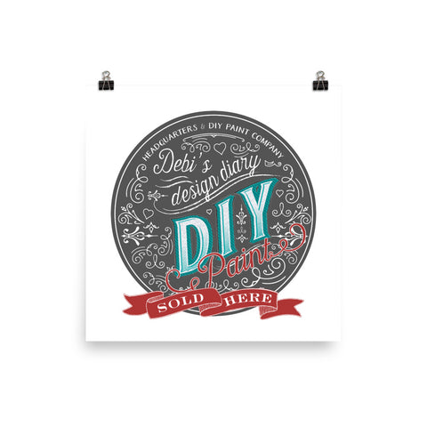 DIY Round Sold Here Photo Paper Poster